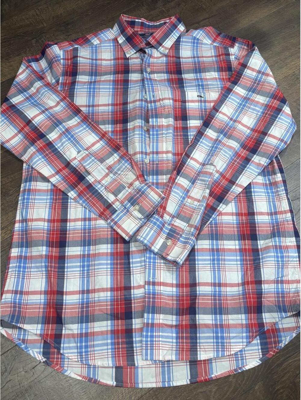 Vineyard Vines Men's Multi and Red Shirt